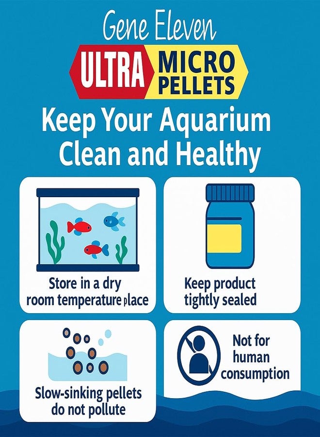 VAYINATO Aquatic Remedies Gene Eleven Ultra Micro Pellets, 30G | Fish Food for Baby Tetras, Guppies, Barbs and Bettas | Slow Sinking 0.2Mm (200 Micron) - Image 5